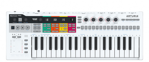Arturia Teclado Controlador Keystep Pro, 37 Teclas, USB, Blanco 