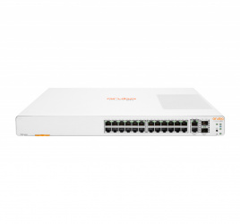 Switch Aruba Gigabit Ethernet 1960 24G, 24 Puertos 10/100/1000 + 2 Puertos SFP, 128 Gbit/s, 16000 Entradas - Administrable 