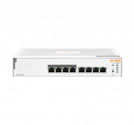 Switch Aruba Gigabit Ethernet Instant On 1830 8G, 8 Puertos Class4 PoE 10/100/1000Mbps, 65W, 16 Gbit/s,  8.000 Entradas - Administrable 