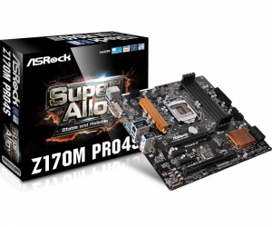 Tarjeta Madre ASRock Micro ATX Z170M Pro4S, S-1151, Intel Z170, HDMI, 64GB DDR4 para Intel 
