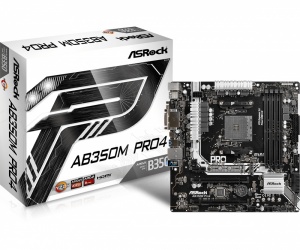 Tarjeta Madre ASRock micro ATX AB350M Pro4, S-AM4, AMD B350, HDMI, 64GB DDR4 para AMD 