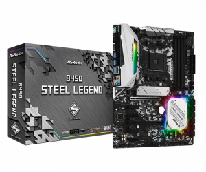 Tarjeta Madre ASRock ATX B450 Steel Legend, S-AM4, AMD B450, HDMI, 64GB DDR4 para AMD ― Requiere Actualización de BIOS para Ryzen Serie 5000 