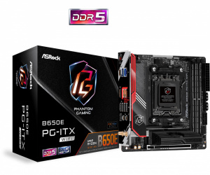 Tarjeta Madre ASRock Mini-ITX B650E PG-ITX WiFi, S-AM5, AMD B650, HDMI, 64GB DDR5 para AMD 