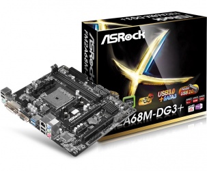 Tarjeta Madre ASRock microATX FM2A68M-DG3+, S-FM2+, AMD A68, 32GB DDR3 para AMD 
