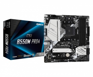 Tarjeta Madre ASRock Micro ATX B550M Pro4, S-AM4, AMD B550, HDMI, 128GB DDR4 para AMD ― Requiere Actualización de BIOS para la Serie Ryzen 5000 