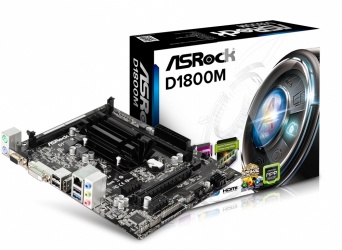 Tarjeta Madre ASRock micro ATX D1800M, Intel Dual-Core Celeron J1800 Integrada, 16GB DDR3 