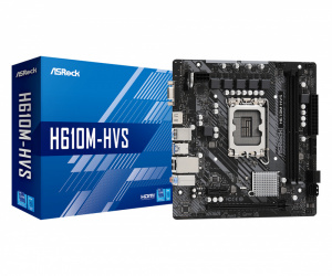 Tarjeta Madre ASRock Micro-ATX H610M-HVS, S-1700, Intel H610, HDMI, 64GB DDR4 para Intel ― Requiere Actualización de BIOS para Procesadores Intel 13va. Generación 
