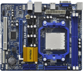 ASRock T. Madre micro ATX N68-VS3, S-AM3, 8GB DDR3 para Athlon/Phenom 