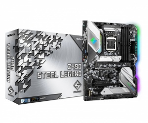 Tarjeta Madre ASRock ATX Z490 STEEL LEGEND, S-1200, Intel Z490, HDMI, 128GB DDR4 para Intel ― No es Compatible con Procesadores Intel 11va. Generación 