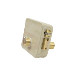 Assa Abloy Cerradura Electromecánica 321-DCBD-ABG, con Botón, para Puerta Derecha 
