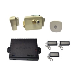 AssaAbloy Kit de Cerradura Inteligente, con Cerradura, Módulo HUB, Módulo de Relevador y 3 controles remotos, 30 Usuarios 