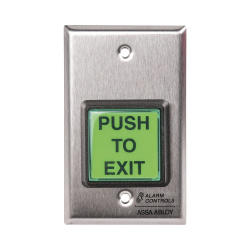 ASSA ABLOY Botón de Salida Acción Momentánea TS2, Alámbrico, Gris 