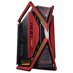 Gabinete ASUS ROG Hyperion GR701 EVA-02 Edition con Ventana ARGB, Tower, EATX/ATX/Micro-ATX/Mini-ITX, USB 4.0/3.2, sin Fuente, 4 Ventiladores PWM Instalados, Rojo 