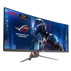 Monitor Gamer Curvo ASUS PG348Q LED 34'' Ultra Wide Quad HD, Ultra Wide, G-Sync, 100Hz, HDMI, Bocinas Integradas (2 x 4W), Aluminio/Negro 