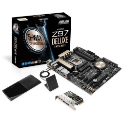 Tarjeta Madre ASUS ATX Z97-Deluxe (NFC & WLC), S-1150, Intel Z97, 32GB DDR3, para Intel 