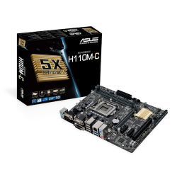 Tarjeta Madre ASUS micro ATX H110M-C/CSM, S-1151, Intel H110, 32GB DDR4 para Intel ― Requiere Actualización de BIOS para trabajar con Procesadores de 7ma Generación 