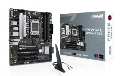 Tarjeta Madre ASUS PRIME B650M-A AX II CSM, Micro-ATX, Socket AM5, AMD B650, 128GB DDR5, HDMI/DP para AMD  