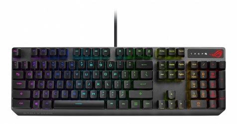 Teclado Gamer ASUS ROG Strix Scope RX RGB, Teclado Mecánico, Switch RX Red, Alámbrico, Negro (Inglés) 