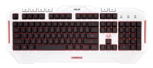Teclado Gamer ASUS Cerberus Arctic RGB, Alámbrico, Blanco (Inglés) 