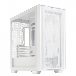 Gabinete ASUS A21 Case con Ventana, Mini-Tower, Micro ATX/Mini-ITX, USB 3.0, sin Fuente/Ventiladores Instalados, Blanco 