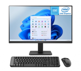 Computadora ASUS NUC 14 Essential, Intel N150, 8GB, 256GB SSD, Wi-Fi, Windows 11 Home + Teclado/Mouse/Monitor de 23.8