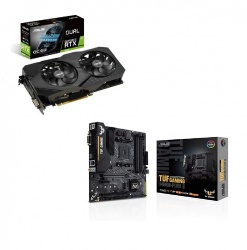 Tarjeta de Video ASUS NVIDIA GeForce RTX 2060, 6GB 192-bit GDDR6, PCI Express 3.0 ― incluye Tarjeta Madre ASUS TUF Gaming B450M-Plus II 