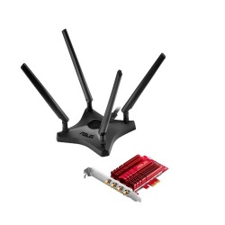 ASUS Tarjeta de Red PCE-AC88, Inalámbrico, 2167 Mbit/s, PCI Express, 4 Antenas 