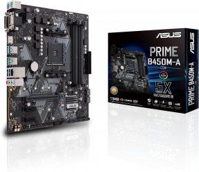 Tarjeta Madre ASUS micro ATX PRIME B450M-A/CSM, S-AM4, AMD B450, HDMI, 64GB DDR4 para AMD ― Requiere Actualización de BIOS para Ryzen Serie 5000 