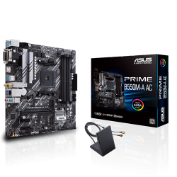 Tarjeta Madre ASUS Micro ATX PRIME B550M-A AC, S-AM4, AMD B550, HDMI, 128GB DRR4, para AMD ― Requiere Actualización de BIOS para la Serie Ryzen 5000 