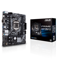 Tarjeta Madre ASUS Micro ATX PRIME H410M-D, S-1200, Intel H410, HDMI, 64GB DDR4 para Intel ― No es Compatible con Procesadores Intel 11va. Generación 