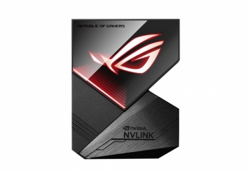 ASUS ROG-NVLINK RTX SLI Bridge con Aura Sync RGB, 3 Slots, Negro 