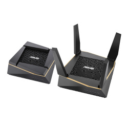 Router ASUS Gigabit Ethernet de Banda Triple MU-MIMO Firewall RT-AX92U, Inalámbrico, 4808Mbit/s, 5x RJ-45, 2.4/5/5GHz, 4 Antenas Externas y 2 Internas - 2 Piezas 