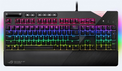 Teclado Gamer ASUS XA01 ROG Strix Flare LED RGB, Teclado Mecánico, Switch Cherry MX Red, Alámbrico, USB, Negro (Inglés) 