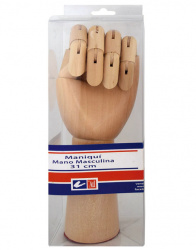ATL Maniquí para Dibujo Mano Masculina, 31cm, Café 
