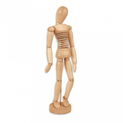 ATL Maniquí para Dibujo Masculino Torso Flexible, 31cm, Café 