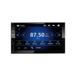 Atomic Autoestéreo METAL7, MP3/WMA/MP4/RMVB/MPG/AVI/FLV/MOV/MKV/DIVX, Negro 