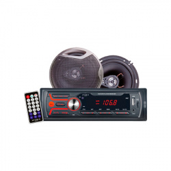 Atomic Autoestéreo PKSILVER400, 180W, MP3/FM, USB/Bluetooth/AUX, Negro 