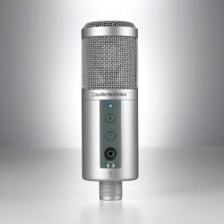 Audio-Technica Micrófono ATR2500-USB, Alámbrico, Plata 