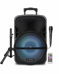 Audiobox Bocina ABX-12S, Bluetooth, Inalámbrico, 3000W RMS, USB, Negro 
