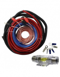 Audiolabs Kit de Instalación Cable 2x RCA Macho - 2x RCA Macho, 4.5 Metros - Incluye Cable Corriente/Remoto/Audio/Tierra/Portafusible/Fusible/Conectores 