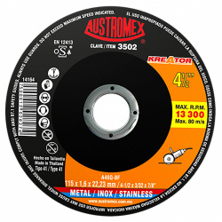 Austromex Disco para Esmeriladora Angular 3502, 4 1/2