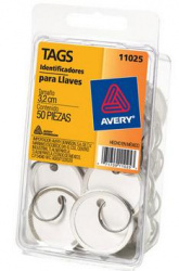 Avery Identificadores para Llaves, Etiqueta Blanca, Paquete de 50 Piezas 