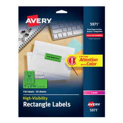 Avery Etiqueta Rectangular  5971, 750 Piezas de 1