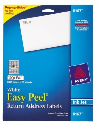 Avery Etiquetas Blancas 8167, 2000 Etiquetas de 2 x 4'' 