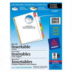 Avery Separador CI2138, 8 Divisiones, Varios Colores 