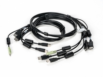 Vertiv Cable KVM Avocent CBL0108, 2x DisplayPort/2x USB/3.5mm Macho - 2x DisplayPort/2x USB/3.5mm Macho, 1.8 Metros, Negro 
