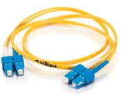 Axiom Cable Fibra Óptica Monomodo OS2 ST Macho - ST Macho, Núcleo 9µm, Cubierta 125µm, 2 Metros, Amarillo 