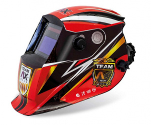 Axtech Careta Electrónica para Soldar AXT-CEF1RED-CV, Sombra Variable, 2 Sensores, Rojo 