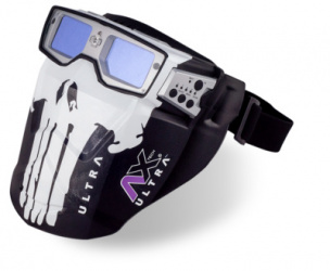 Axtech Careta Electrónica para Soldar AXT-CEG200FX-CV, Sombra Variable, Negro/Blanco 