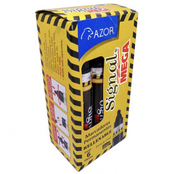 Azor Marcador Permanente Mega Size Negro, 6 Piezas 